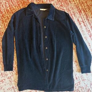 Navy Button-Up Shirt/Shacket
